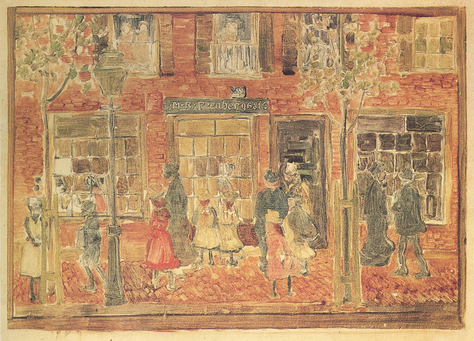 Street Scene (1891) Maurice Prendergast tablo - Dekolata