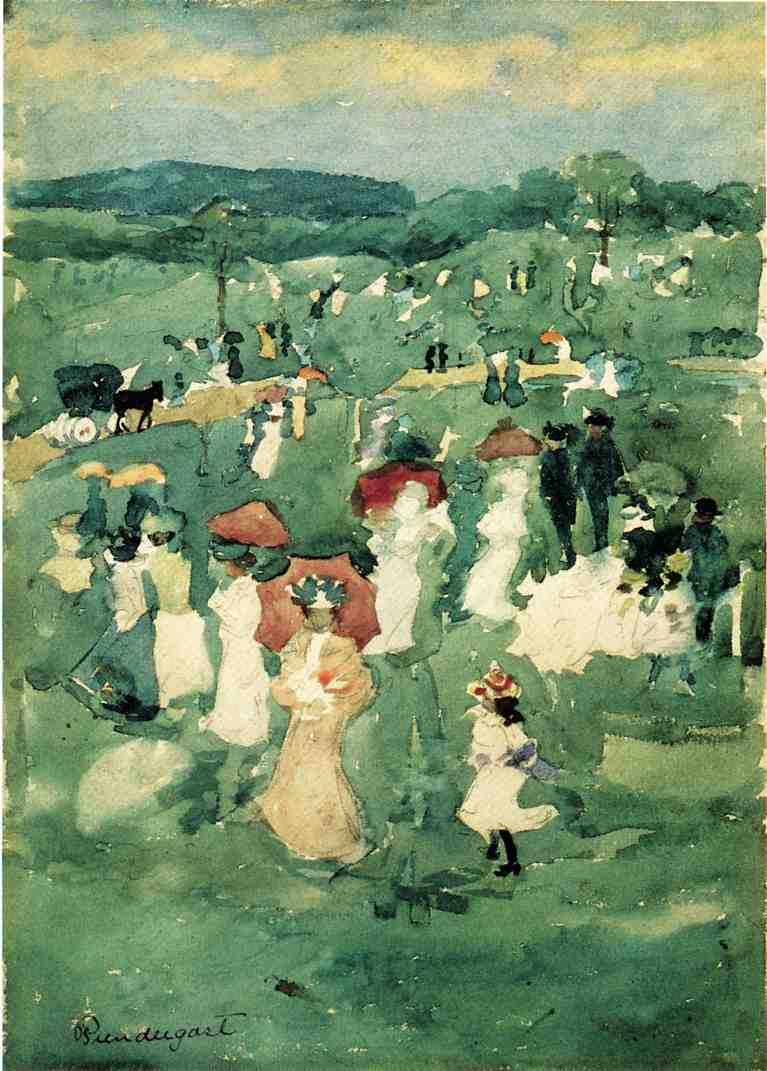 Strolling in the Park (also known as In the Park) (1896) – Maurice Prendergast Tablo