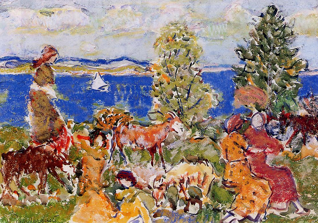 Summer Afternoon (1914) Maurice Prendergast tablo - Dekolata