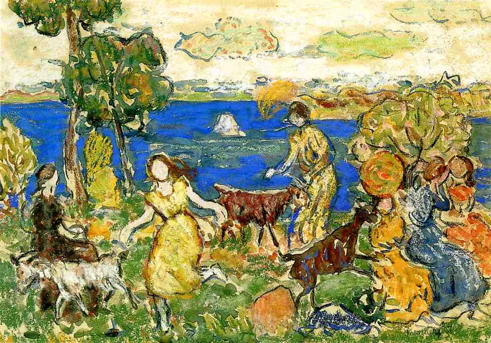 Summer Day (also known as St. Cloud) (1915) Maurice Prendergast tablo - Dekolata