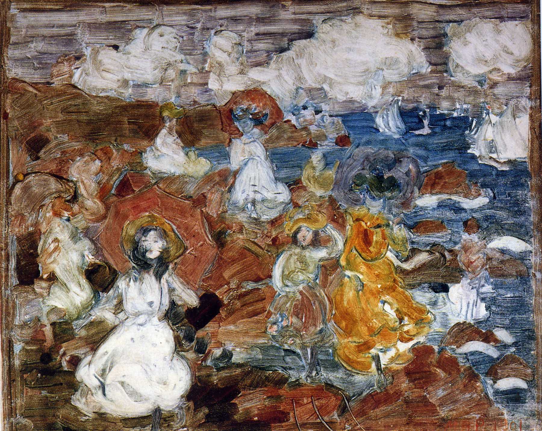 Summer Day (1900) Maurice Prendergast tablo - Dekolata
