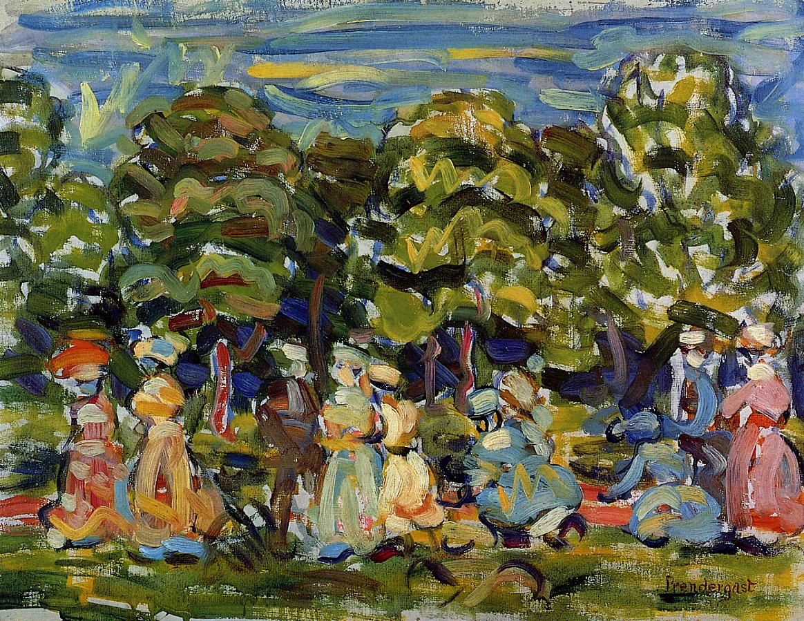 Summer in the Park (1907) Maurice Prendergast tablo - Dekolata