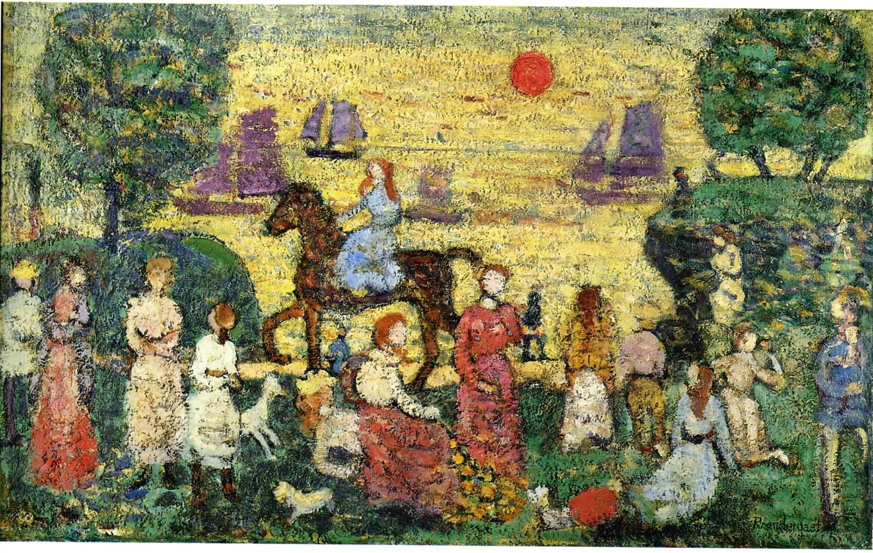 Sunset and Sea Fog (1918) – Maurice Prendergast Tablo