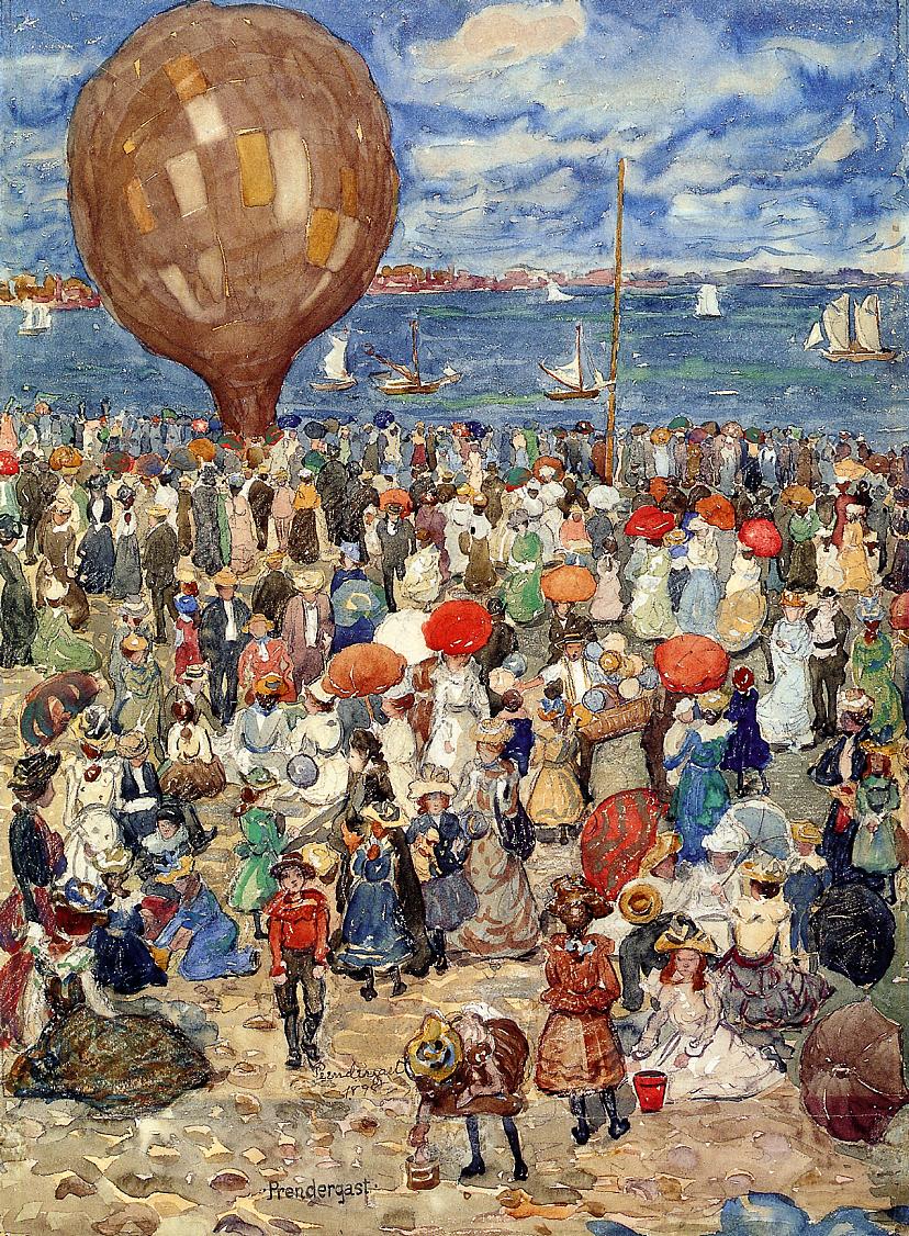 The Balloon (1901) Maurice Prendergast tablo - Dekolata