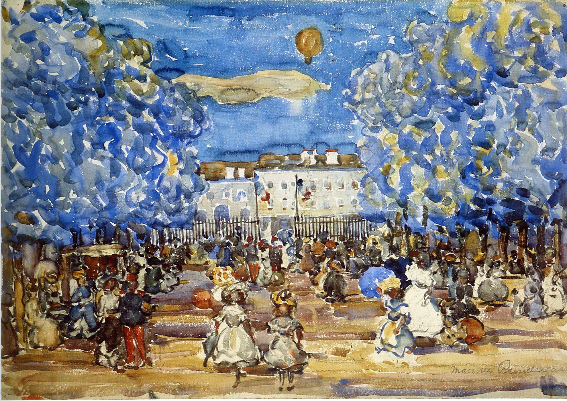 The Balloon (1907) Maurice Prendergast tablo - Dekolata