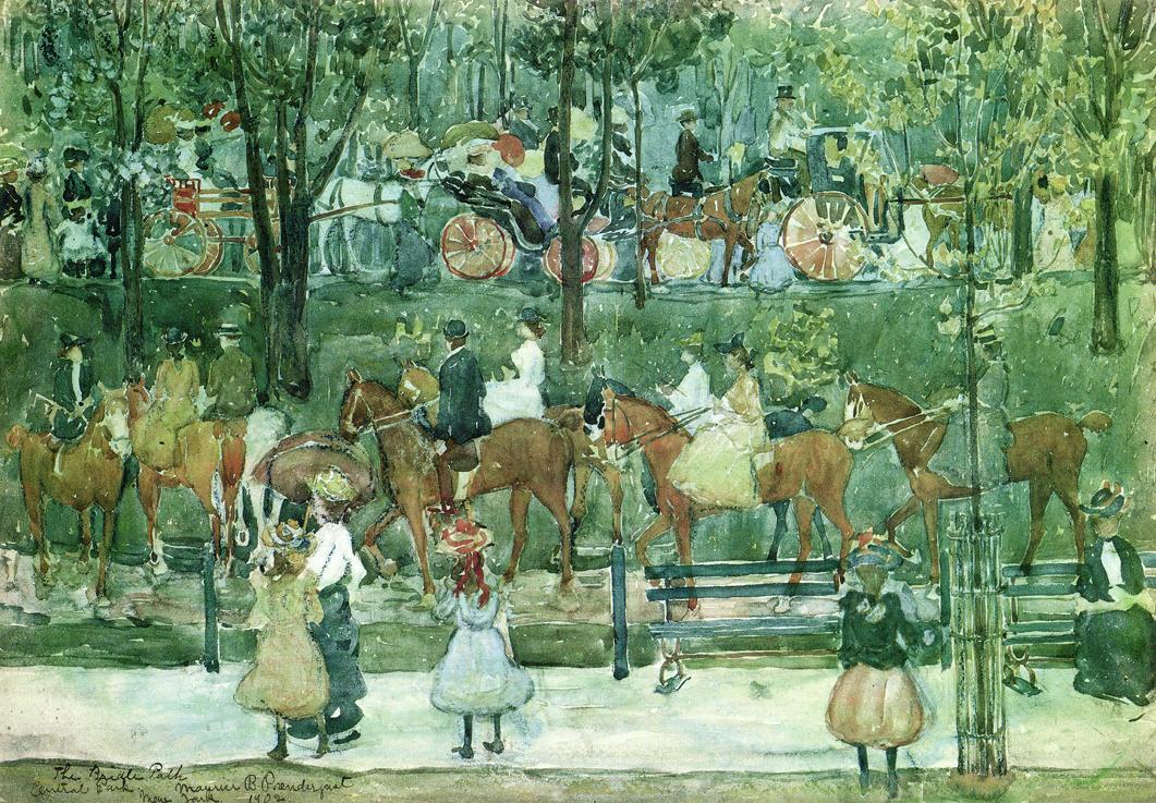 The Bridle Path, Central Park (1902) Maurice Prendergast tablo - Dekolata