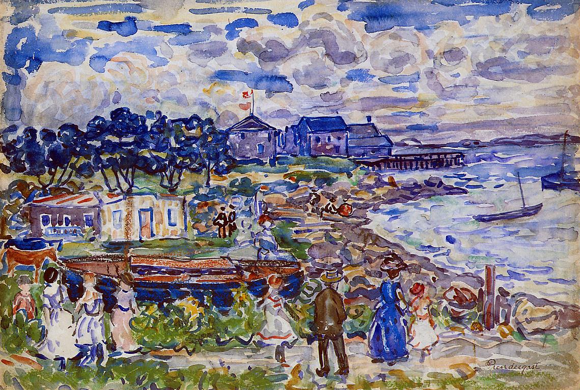 The Cove (1910) Maurice Prendergast tablo - Dekolata
