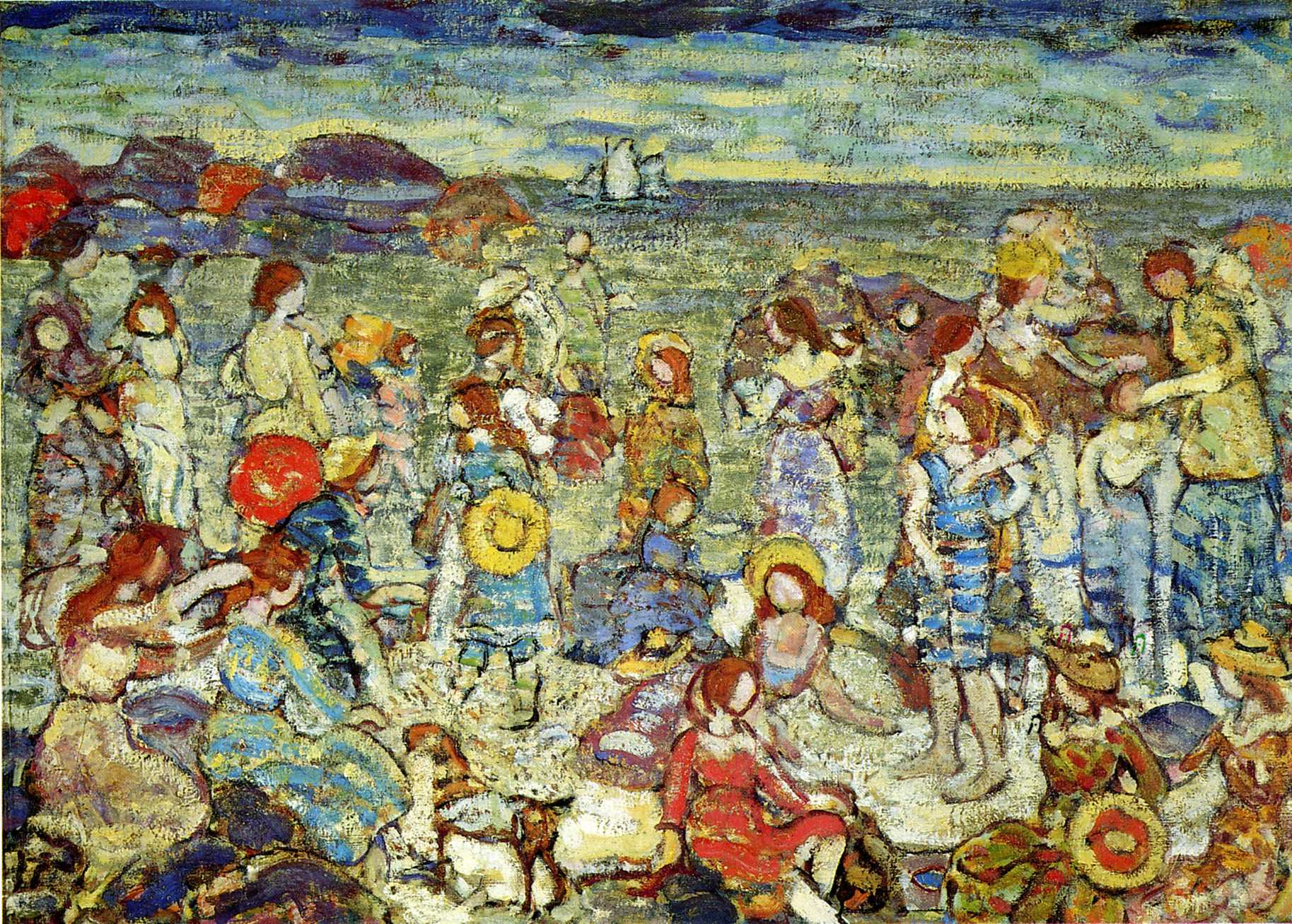 The Cove (1918) Maurice Prendergast tablo - Dekolata