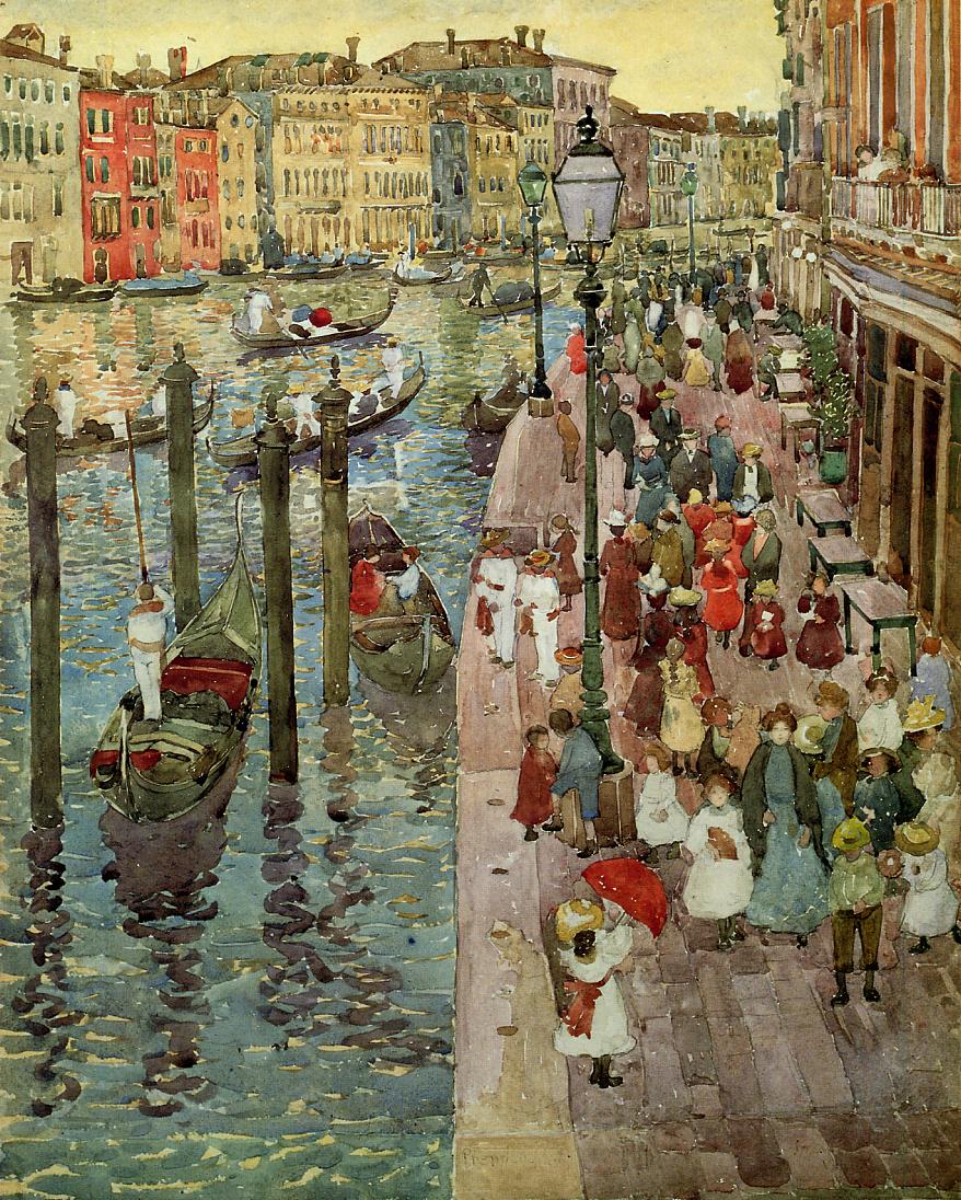 The Grand Canal, Venice (1898) Maurice Prendergast tablo - Dekolata