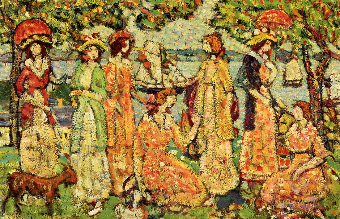 The Idlers (1918) Maurice Prendergast tablo - Dekolata