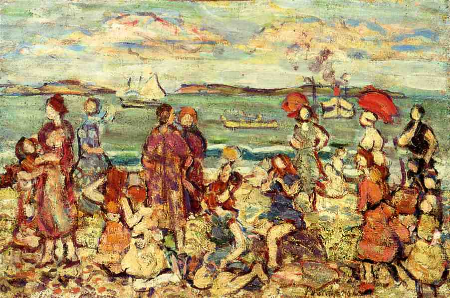 The Inlet (1910) Maurice Prendergast tablo - Dekolata
