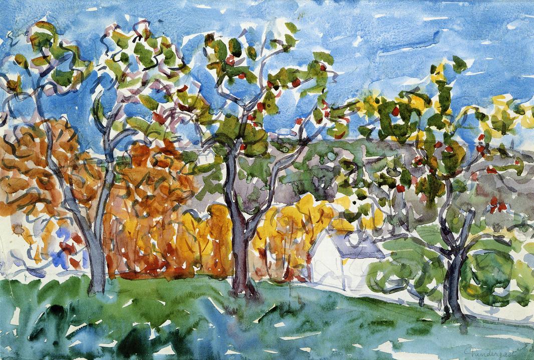 The Orchard (1910) Maurice Prendergast tablo - Dekolata