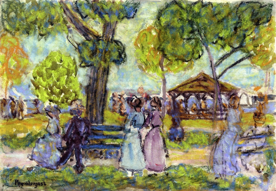 The Pavilion (1910) Maurice Prendergast tablo - Dekolata
