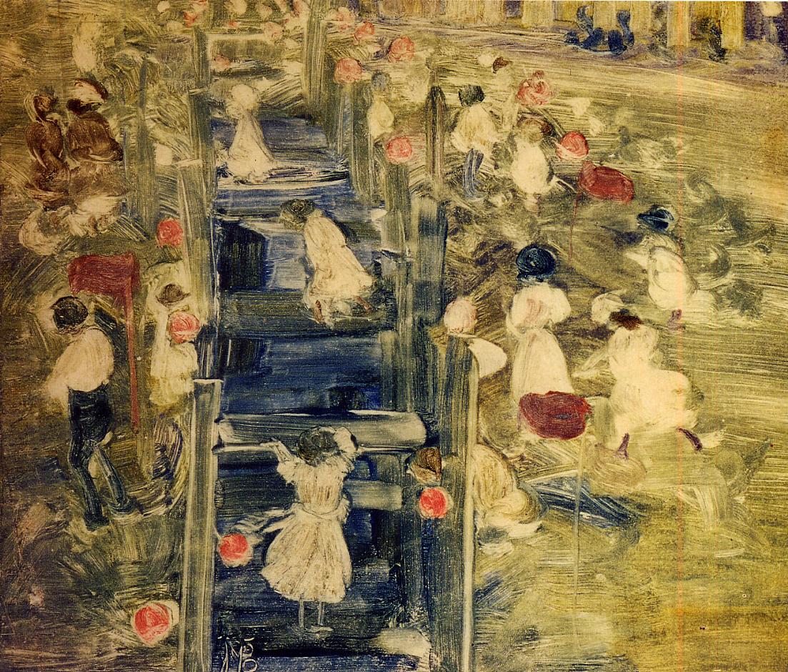 The Race (1895) Maurice Prendergast tablo - Dekolata