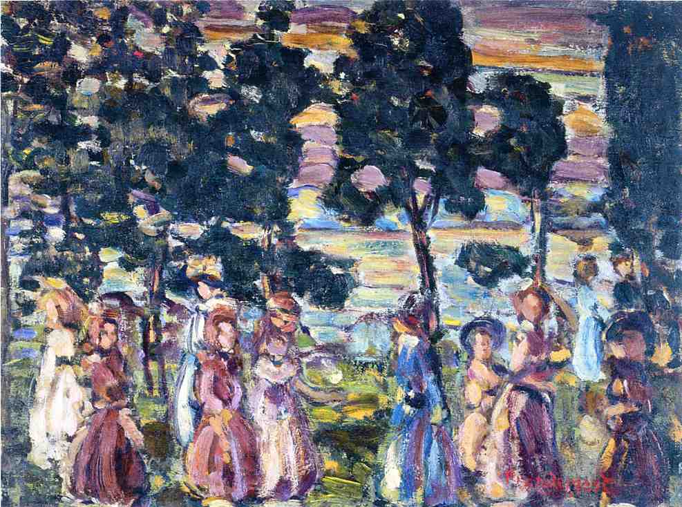 The Sunday Scene (1907) Maurice Prendergast tablo - Dekolata