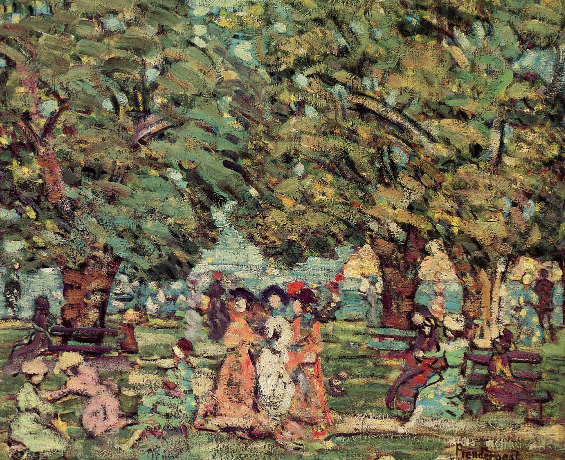 Under the Trees (1907) Maurice Prendergast tablo - Dekolata