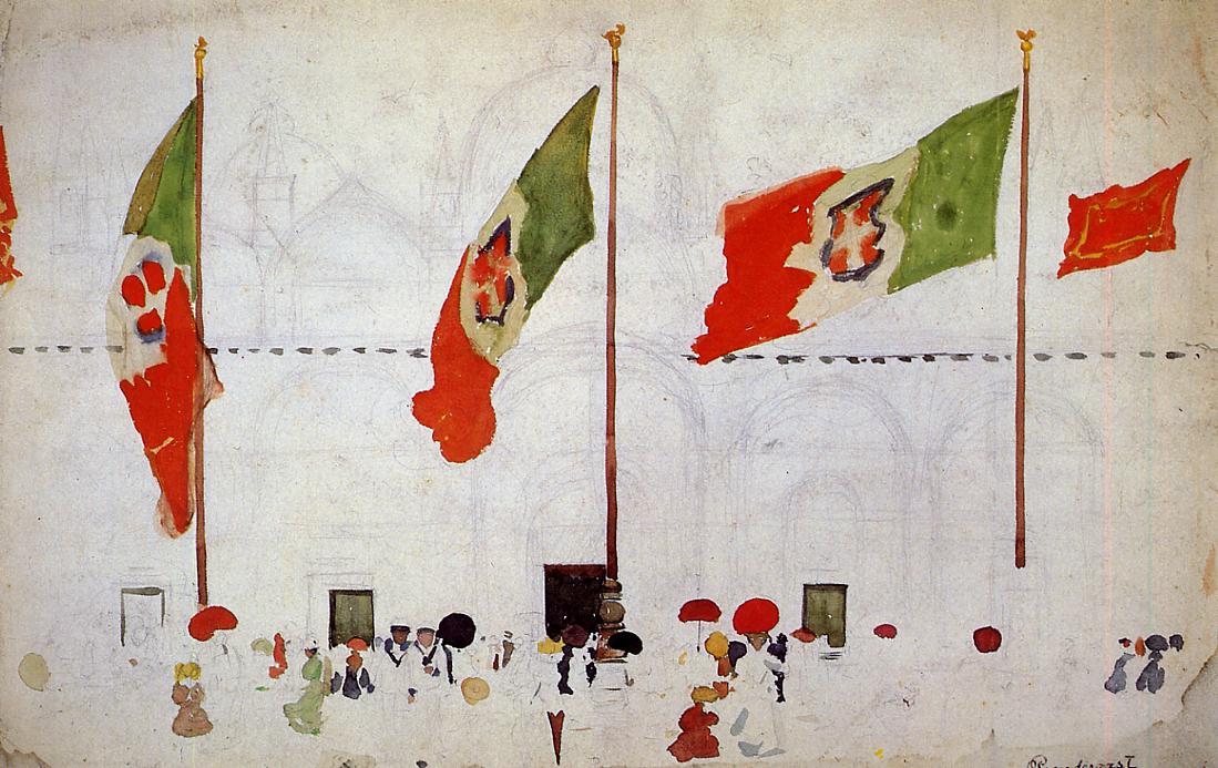 Venice (unfinished) (1898) Maurice Prendergast tablo - Dekolata