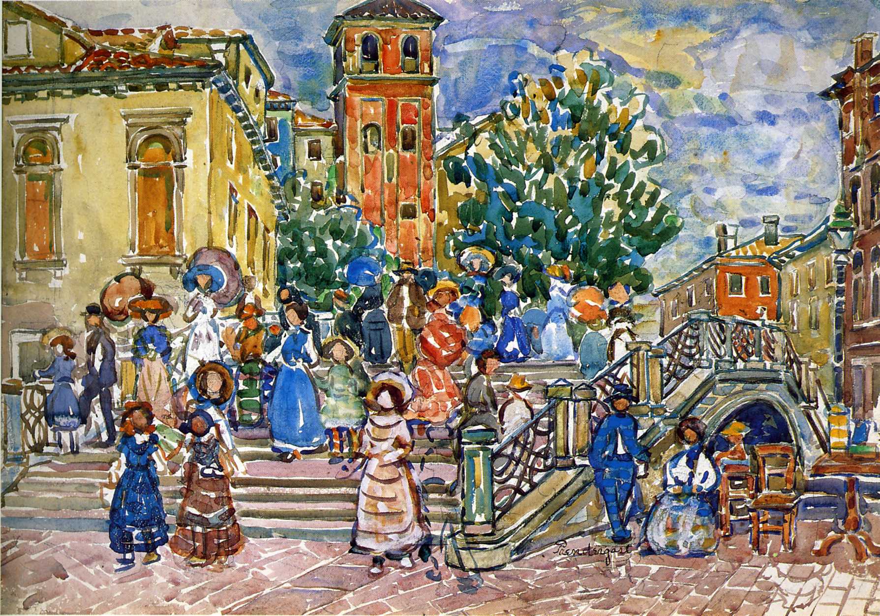 Venice (1911) Maurice Prendergast tablo - Dekolata