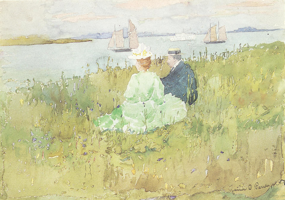 Viewing the Ships (1896) Maurice Prendergast tablo - Dekolata