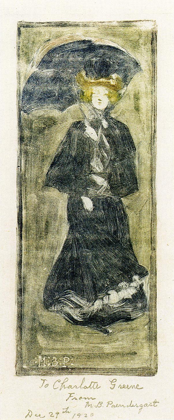 Woman with a Parasol (1900) Maurice Prendergast tablo - Dekolata