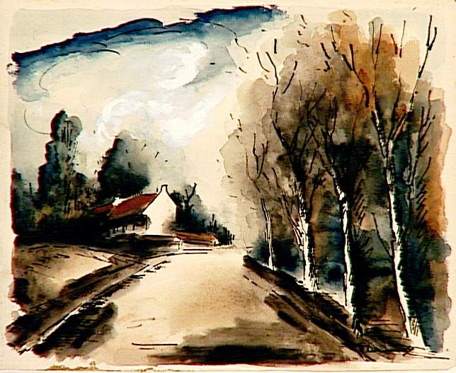 A road Maurice de Vlaminck tablo - Dekolata