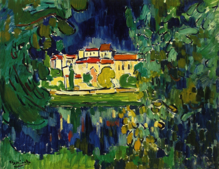 Chatou (1906) Maurice de Vlaminck tablo - Dekolata