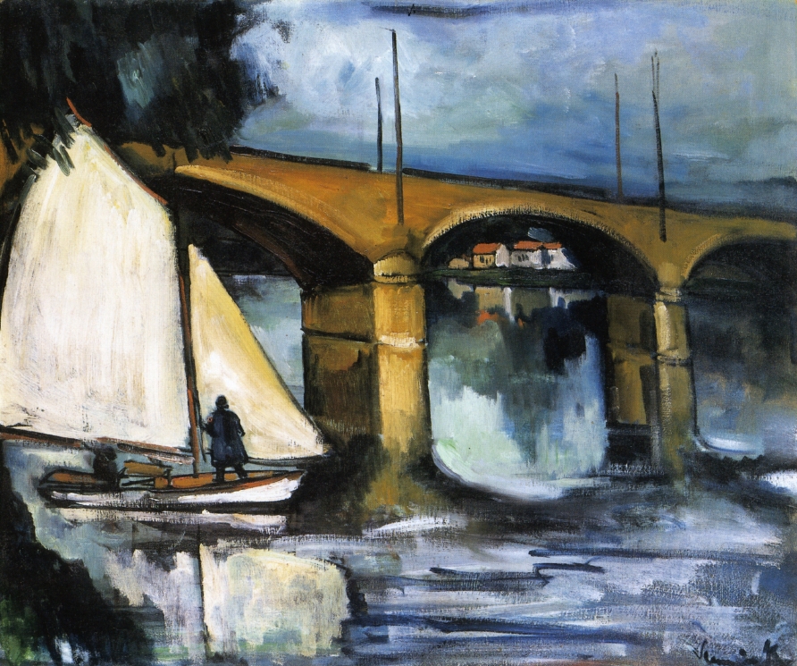 Sailboats at Chatou (1908) Maurice de Vlaminck tablo - Dekolata