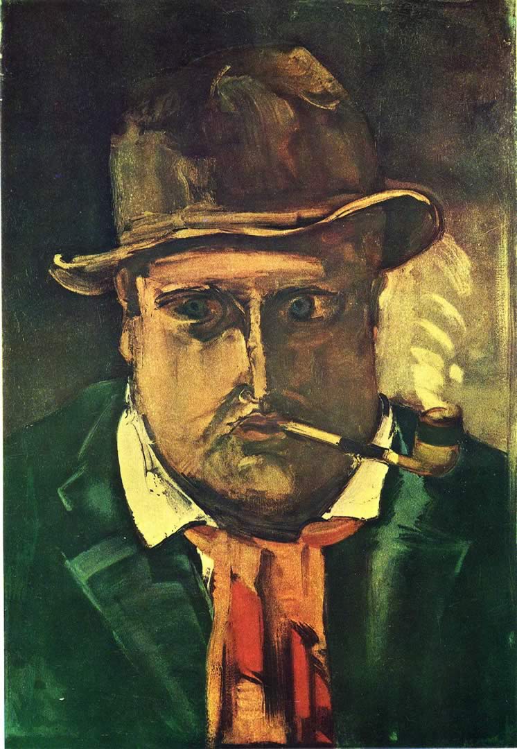 Self Portrait With Pipe Maurice de Vlaminck tablo - Dekolata