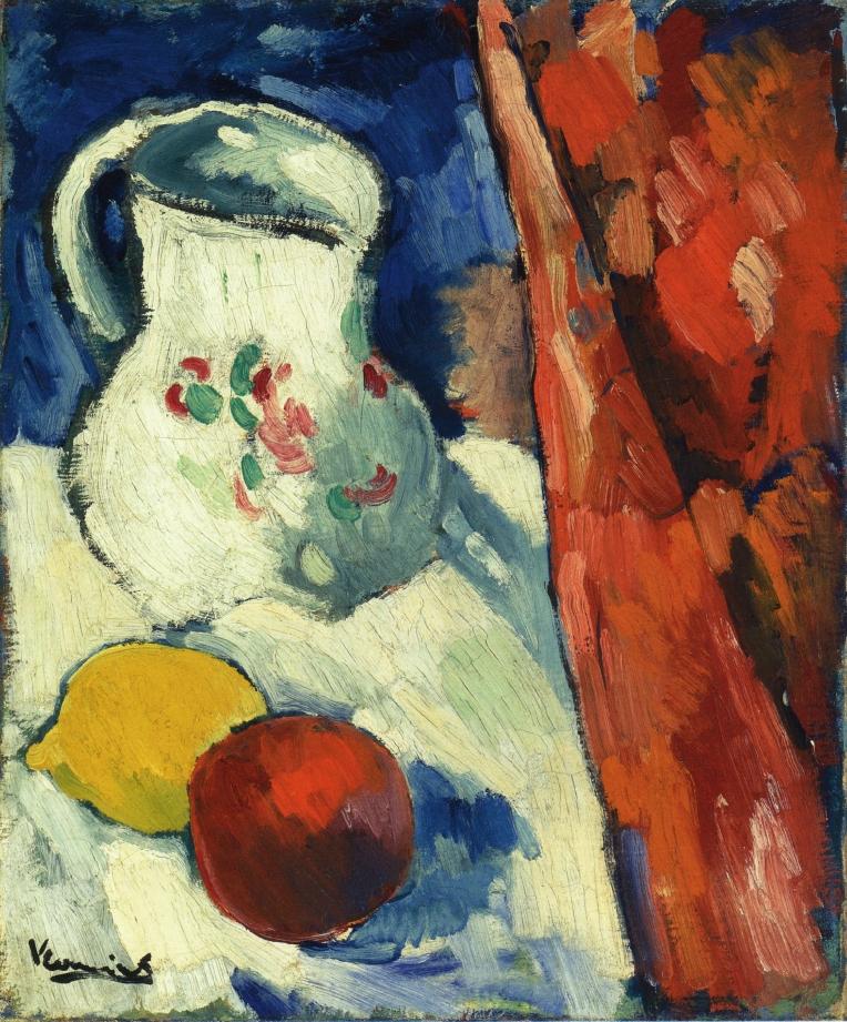 Still Life with Pitcher and Fruit (1900) Maurice de Vlaminck tablo - Dekolata