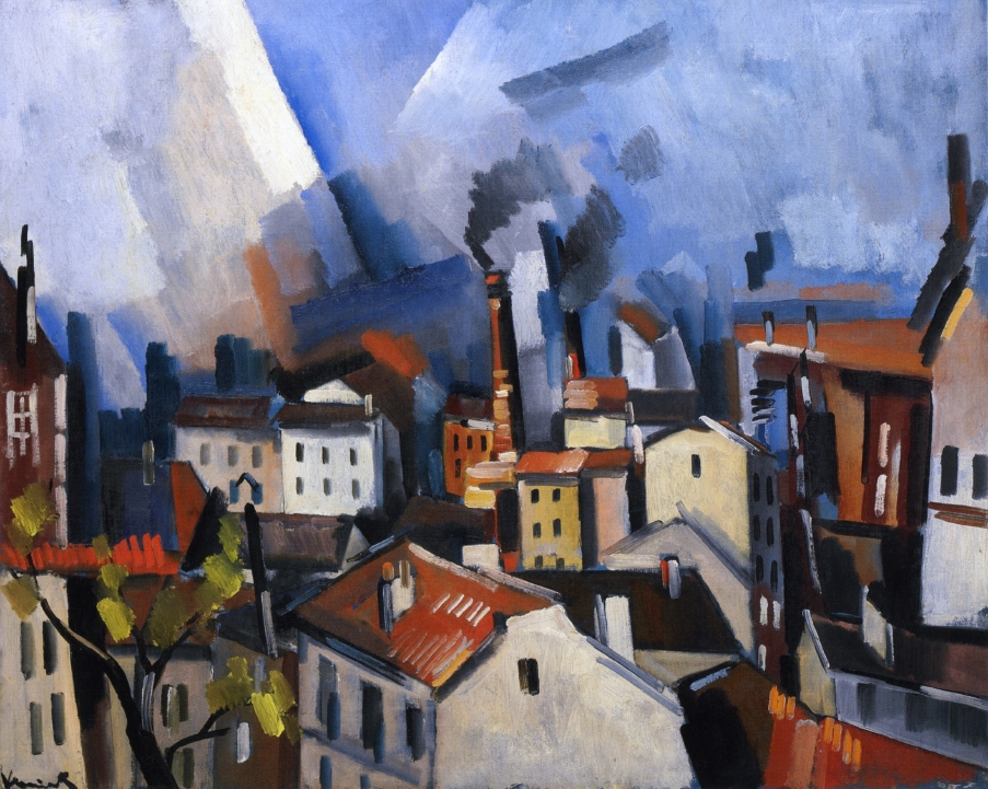 Suresnes (1919) Maurice de Vlaminck tablo - Dekolata