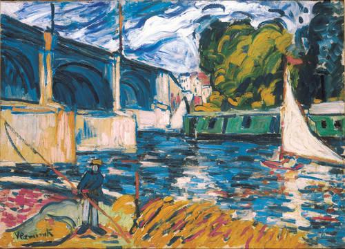 The Chatou Bridge (1907) Maurice de Vlaminck tablo - Dekolata