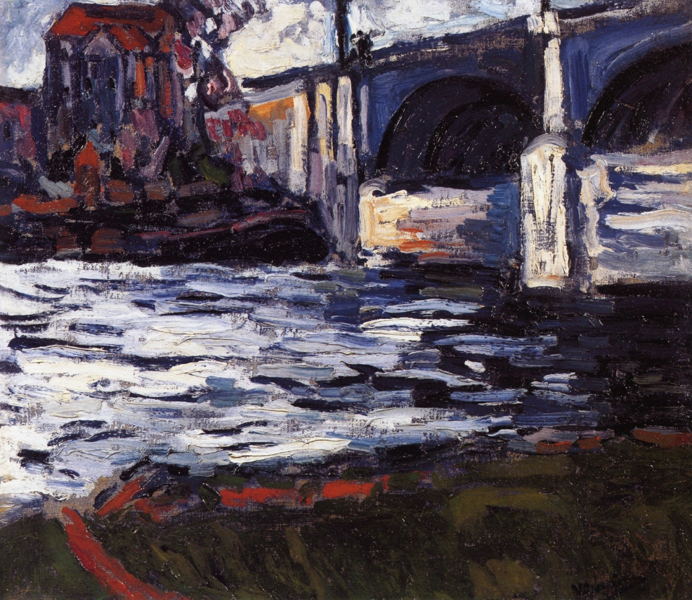 The Seine and the Chatou Bridge (1906) Maurice de Vlaminck tablo - Dekolata