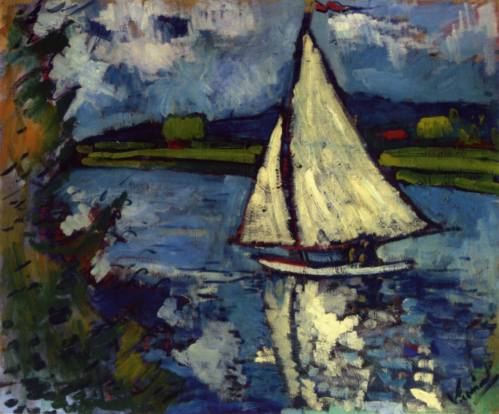 White Sailboat at Chatou (1907) Maurice de Vlaminck tablo - Dekolata