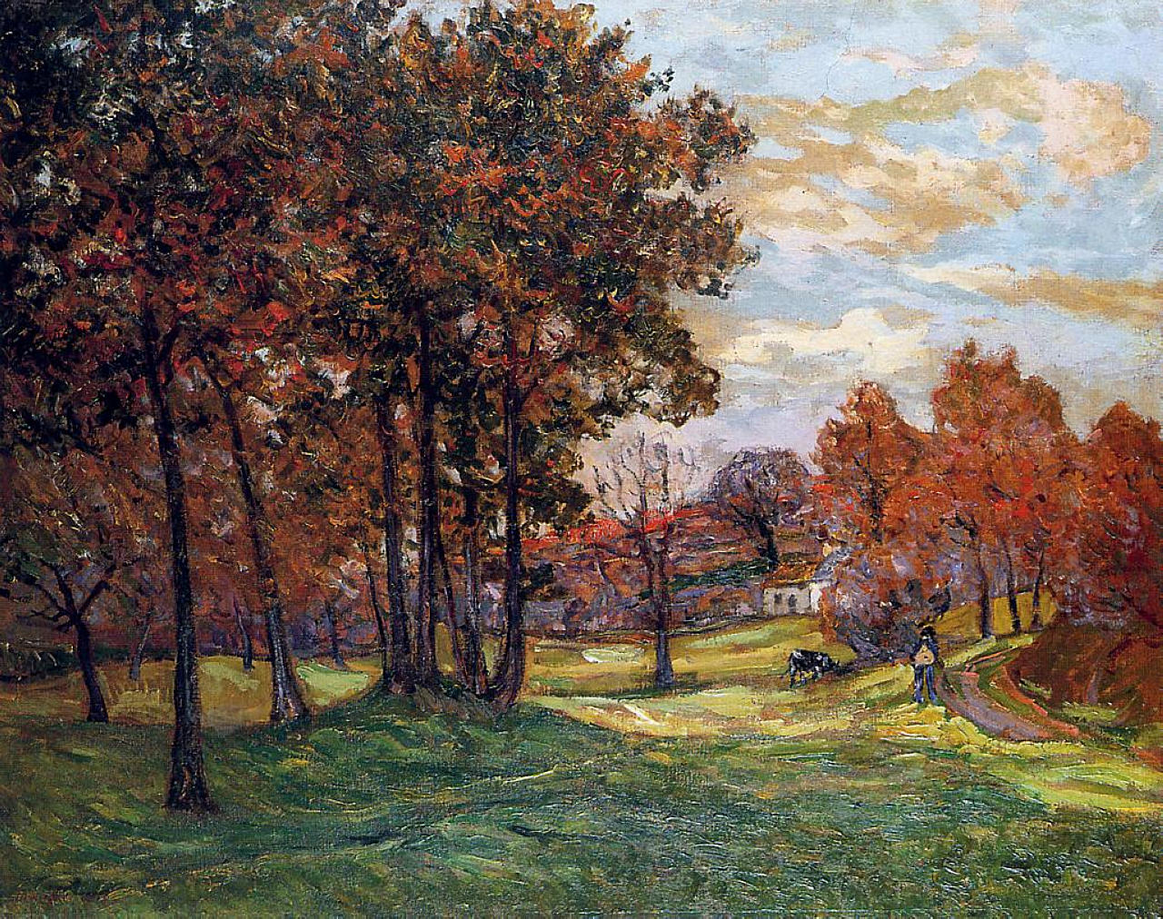 Autumn Landscape at Goulazon (1900) Maxime Maufra tablo - Dekolata