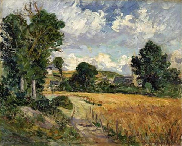 Cornfield in the Valley of Saint Jean du Doigt – Maxime Maufra Tablo