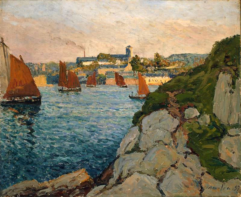 Douarnenez in Sunshine (1897) Maxime Maufra tablo - Dekolata