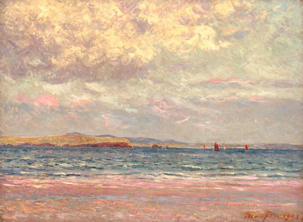 Evening, Morgat Beach (1902) Maxime Maufra tablo - Dekolata