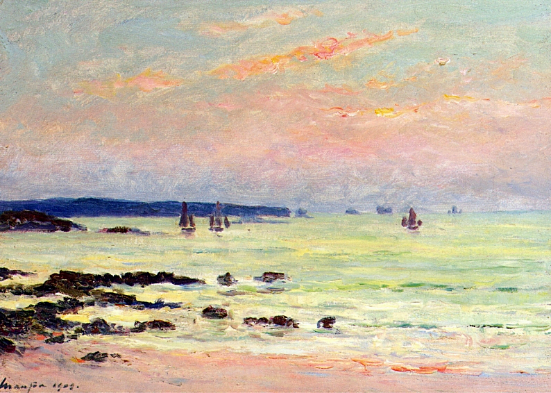 Evening at the Sea (1909) Maxime Maufra tablo - Dekolata