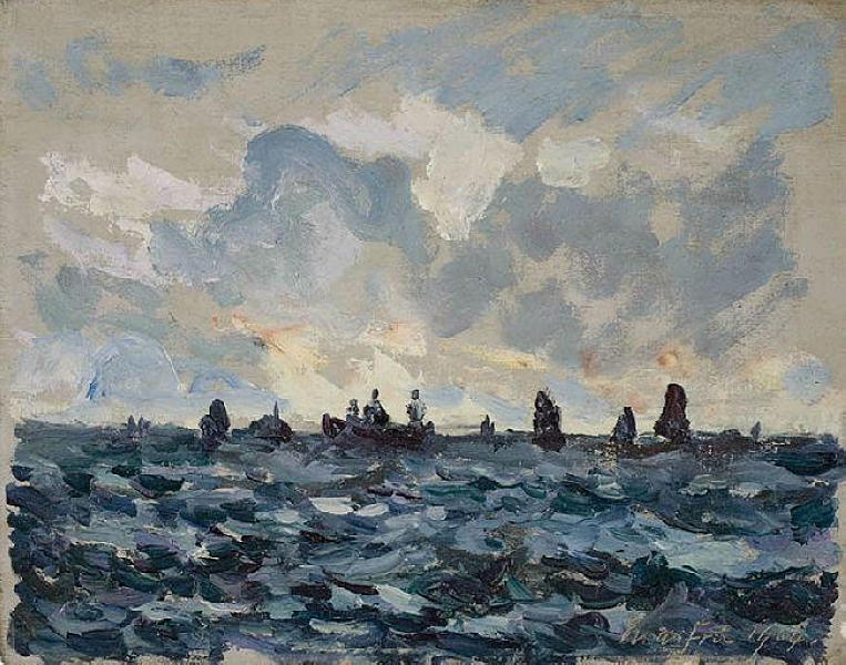 Fishing sardine boat (1909) Maxime Maufra tablo - Dekolata