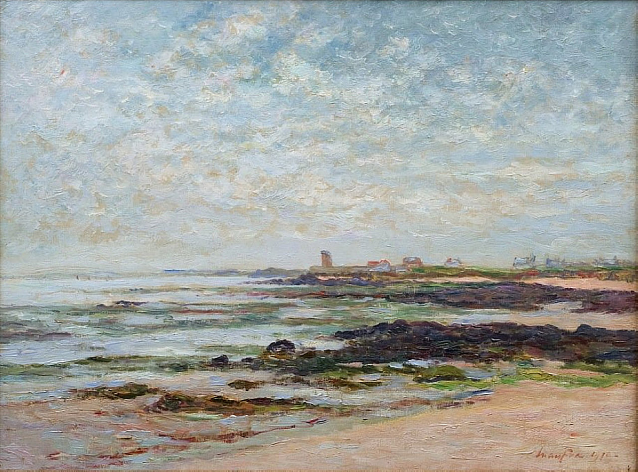Low Tide, Baie de Quiberon (1910) – Maxime Maufra Tablo