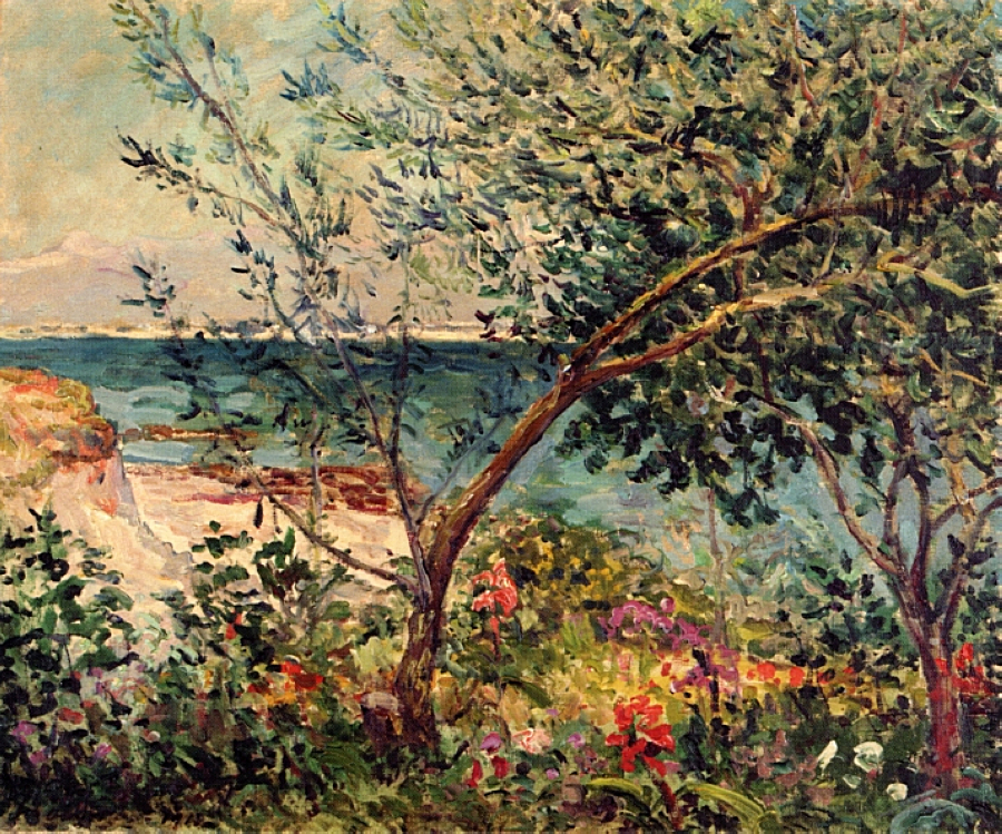 Monsieur Maufra's Garden by the Sea Maxime Maufra tablo - Dekolata