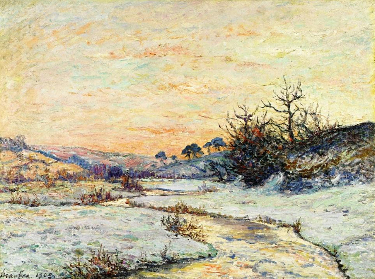 Morning in Winter (1905) Maxime Maufra tablo - Dekolata
