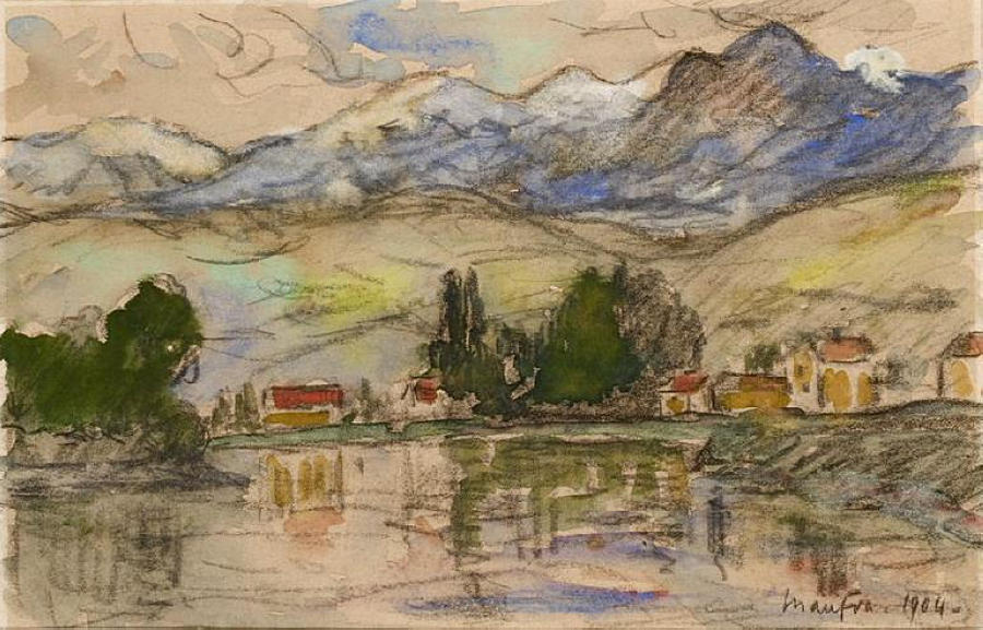 Mountain landscape (1904) Maxime Maufra tablo - Dekolata