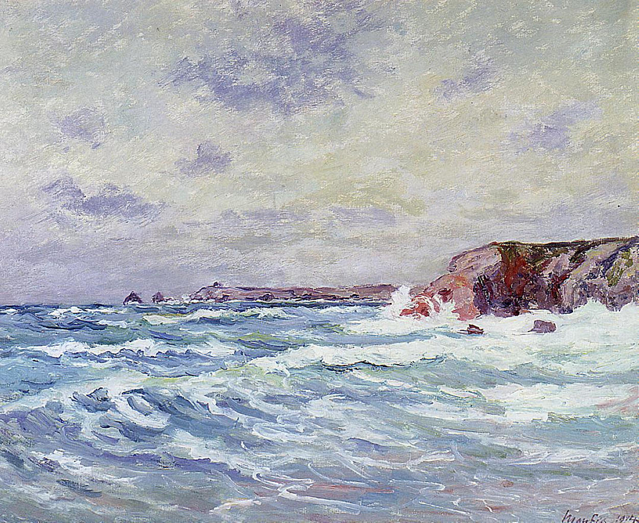 Port Bara (Near the Ile de Quiberon) (1914) Maxime Maufra tablo - Dekolata