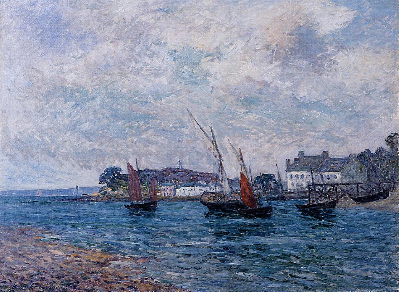 Reentering Port at Douarnenez (Finistere) (1906) Maxime Maufra tablo - Dekolata