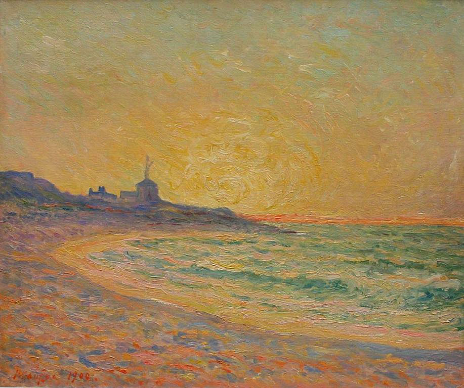 Semaphore of the Beg Meil, Brittany (1900) Maxime Maufra tablo - Dekolata