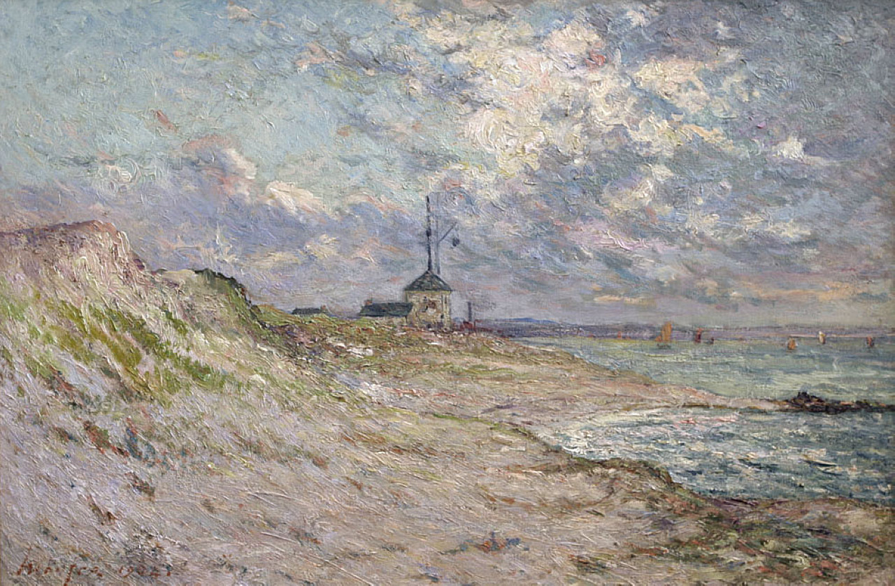 Semaphore of the Beg Meil, Brittany (1904) Maxime Maufra tablo - Dekolata
