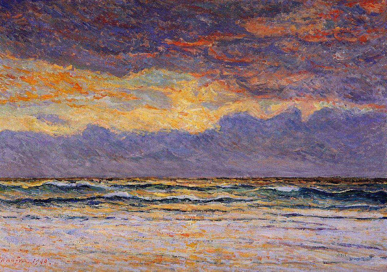 Sunset Morgat (1900) Maxime Maufra tablo - Dekolata