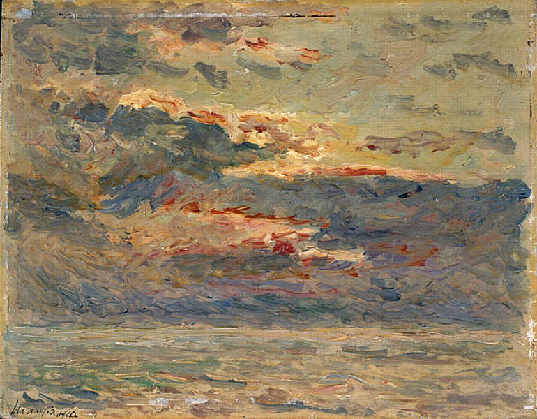 Sunset on the Sea (1910) Maxime Maufra tablo - Dekolata