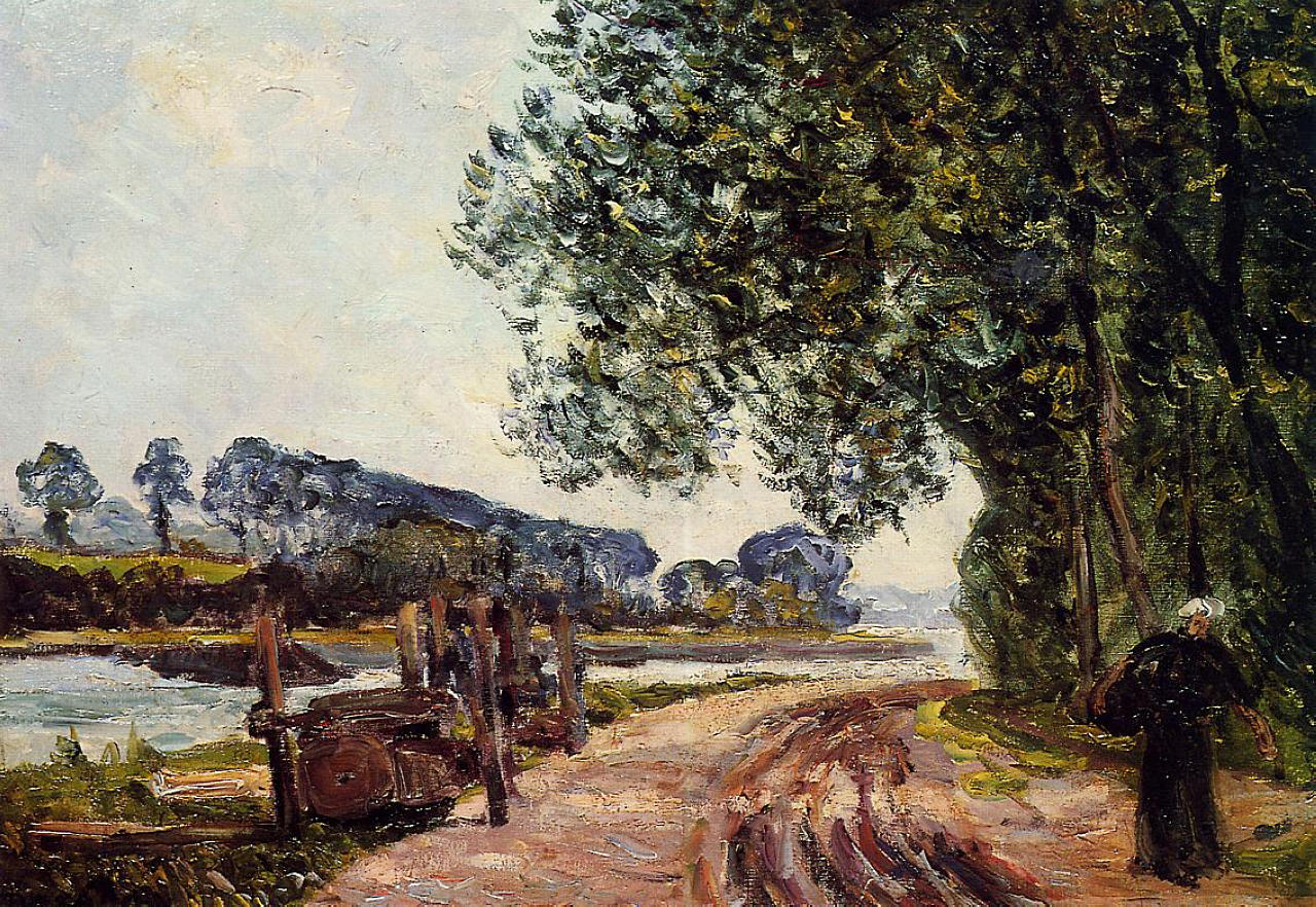 The Banks of the River Auray Maxime Maufra tablo - Dekolata